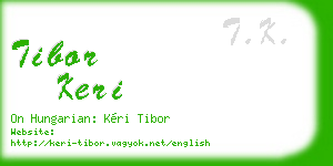 tibor keri business card